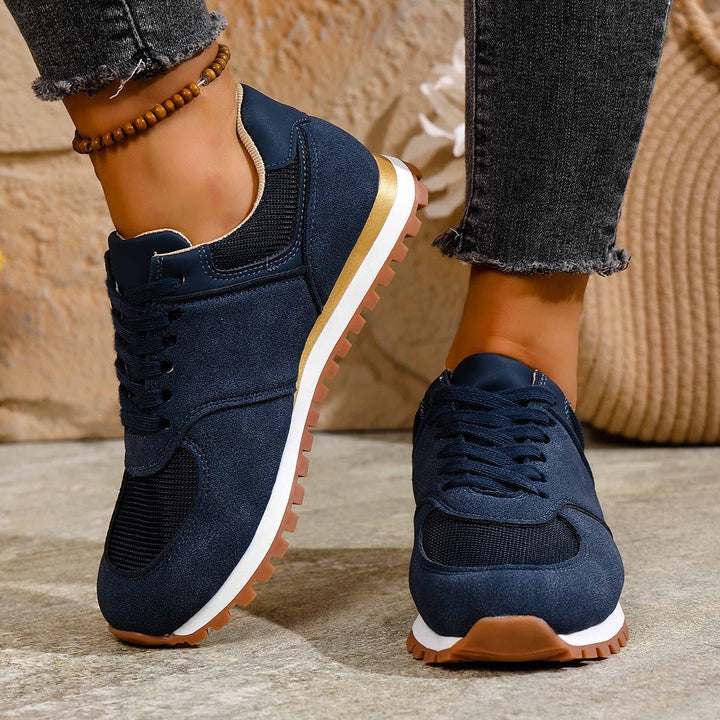 Damen Sportliche Sneakers mit atmungsaktiver Mesh-Oberfläche und rutschfester Sohle Drune
