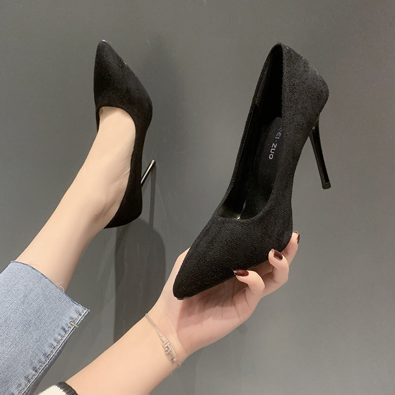 Damen Stiletto-Pumps mit Veloursfinish, gepolsterter Komfortinnensohle und schlankem Absatz Drune