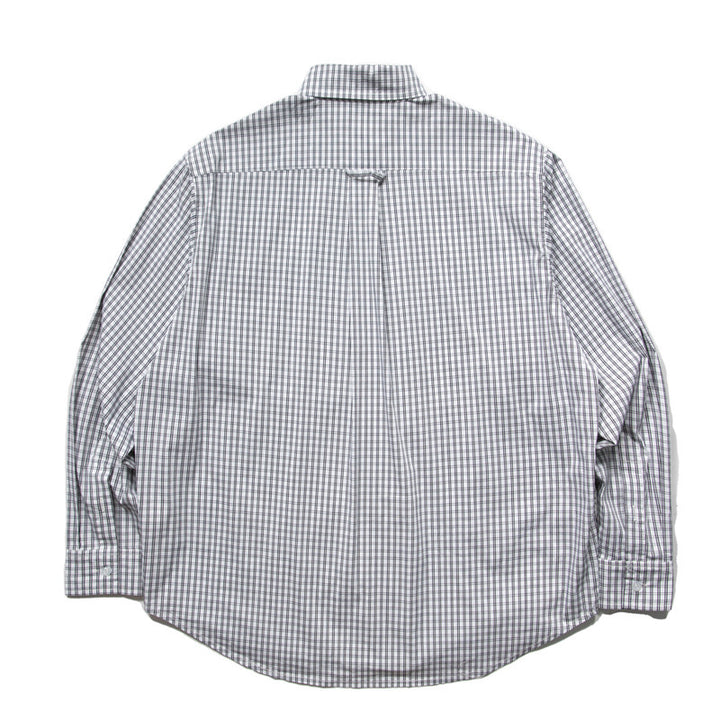 Herren Oversize-Kariertes Hemd im Boxy-Cut mit Button-Down-Kragen und gerundetem Saum Drune