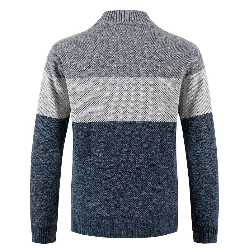 Herren Strickjacke mit modernem Farbblockdesign und kuscheligem Innenfutter Drune