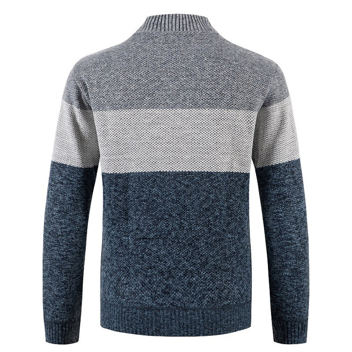 Herren Strickjacke mit modernem Farbblockdesign und kuscheligem Innenfutter Drune