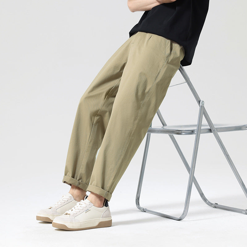 Herren Moderne Relaxed‑Fit Freizeit‑Chino mit leichtem Stretch und umgeschlagenem Saum Drune