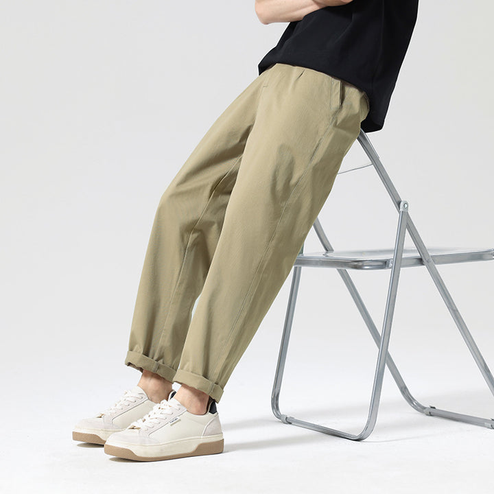 Herren Moderne Relaxed‑Fit Freizeit‑Chino mit leichtem Stretch und umgeschlagenem Saum Drune