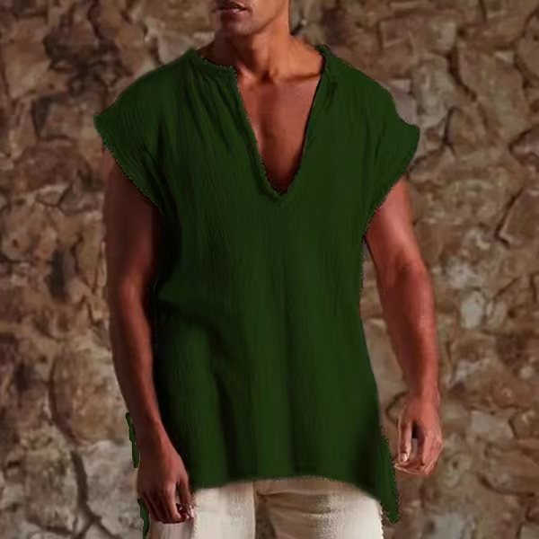 Herren lockeres Tunika-Shirt Drune