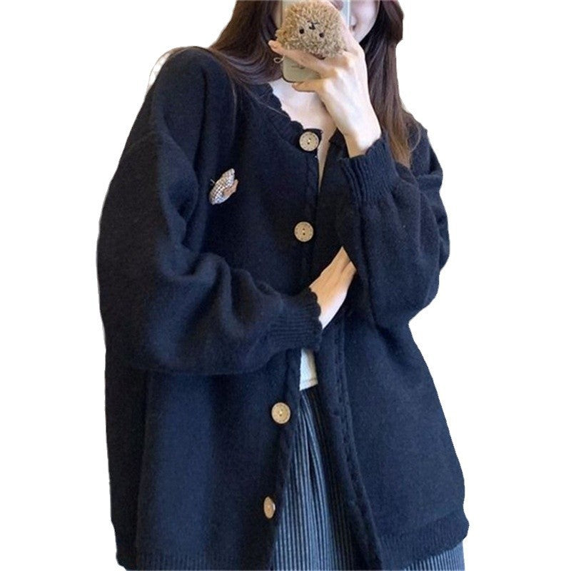 Damen Strickjacke mit raffinierten Zopfdetails und Knopfverschluss Drune