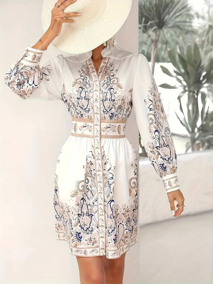 Damen elegantes und floral bedrucktes Sommerkleid Drune
