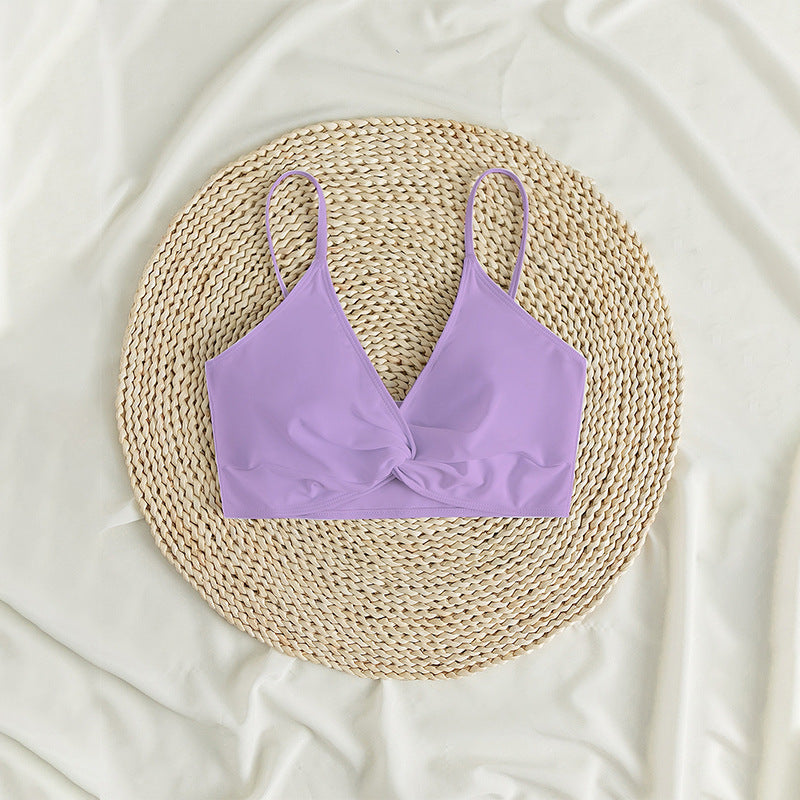 Damen sommerlicher Bralette-Bikinioberteil mit eleganter Twist-Detail Drune