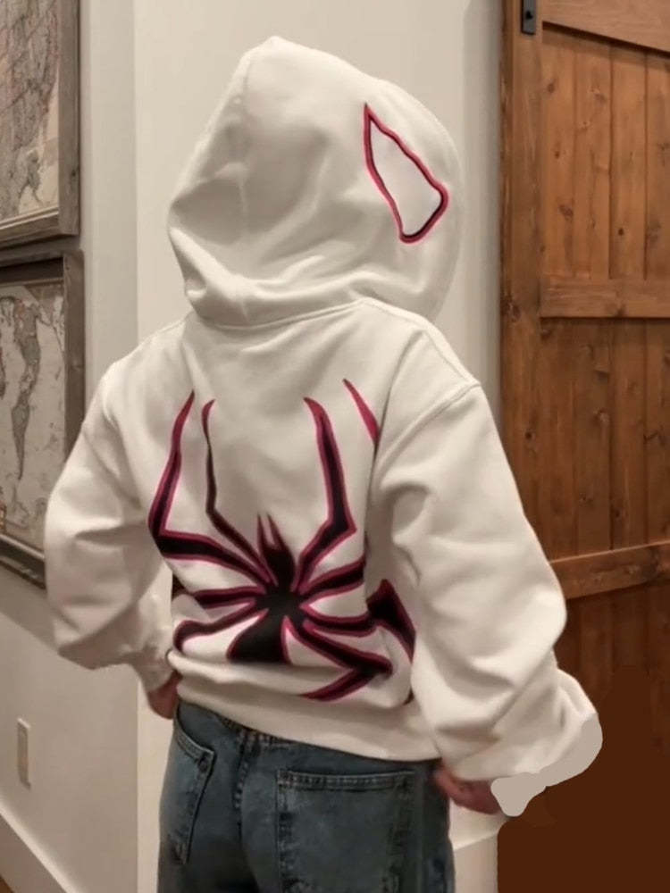 Kinder Grafik Spider Print Hoodie Drune