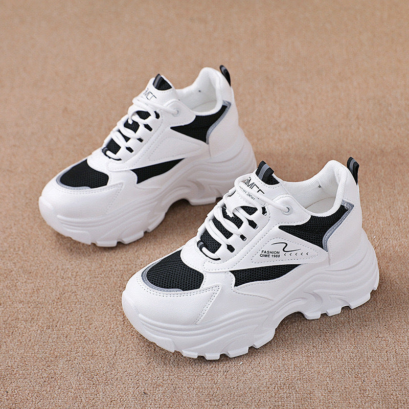 Damen Chunky Sneakers mit atmungsaktiver Oberflächenstruktur und dämpfendem Komfort Drune