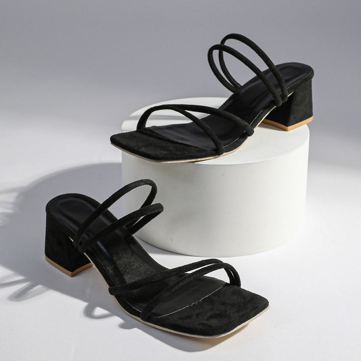 Damen Elegante Sandalen mit geschmackvollem Blockabsatz und verstellbaren Riemen Drune