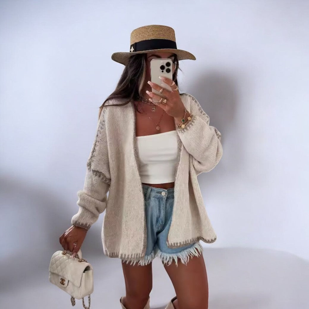 Drune | Elegante Strickjacke Im Overgröße Stil