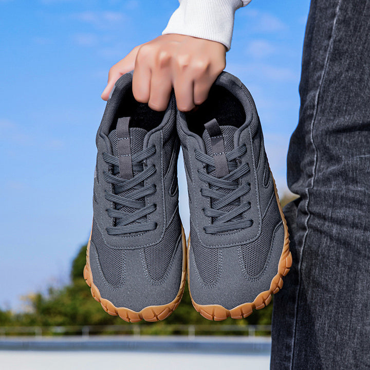 Unisex atmungsaktive Mesh-Sneaker mit Wildleder-Overlays, flexibler Profilsohle und ergonomischem Fußbett Drune