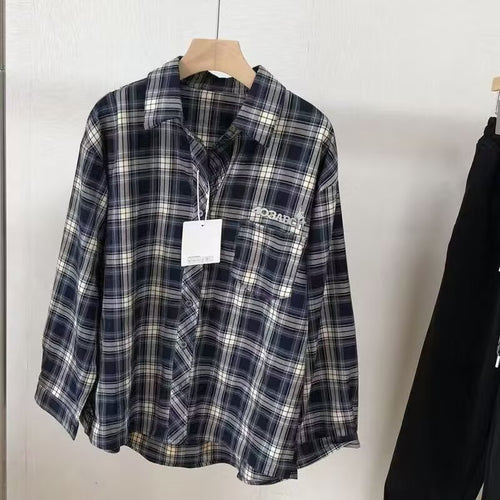Herren lässige Karobluse mit praktischer Brusttasche und modernem Schnitt Drune