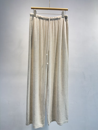 Damen weiche Leinen Weite Hose Drune