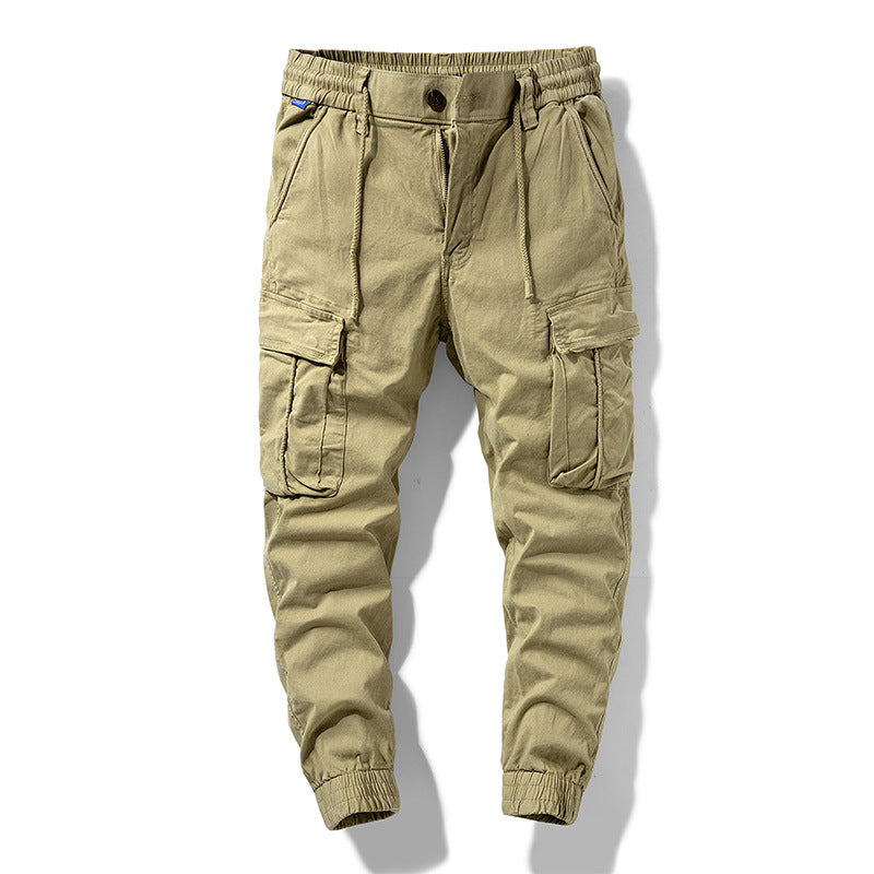 Herren Cargo-Jogginghose im Utility-Style mit Tunnelzugbund, Multifachtaschen und gerippten Bündchen Drune
