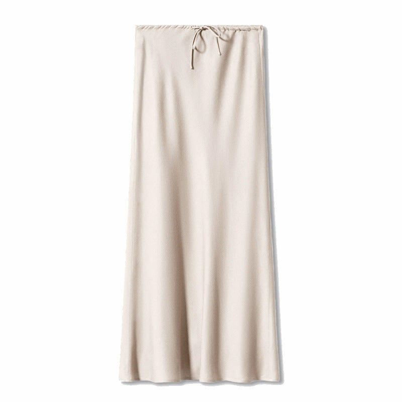 Damen Maxi-Rock mit elastischemBund und seitlicher Bindegurt Drune
