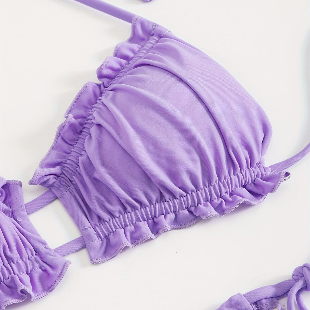 Damen Rüschen-Bikini mit verstellbaren Trägern Drune