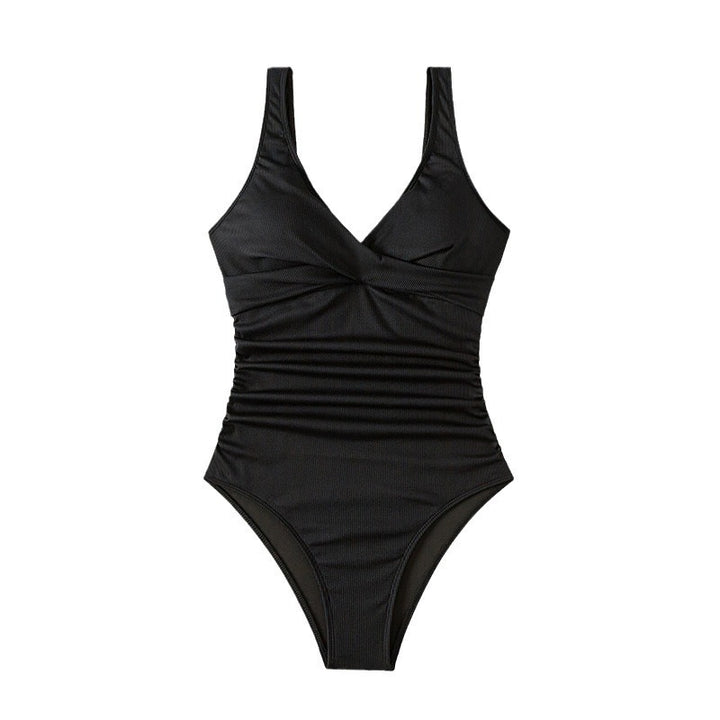 Damen Eleganter Einteiler Badeanzug mit raffiniertem Rüschendesign Drune