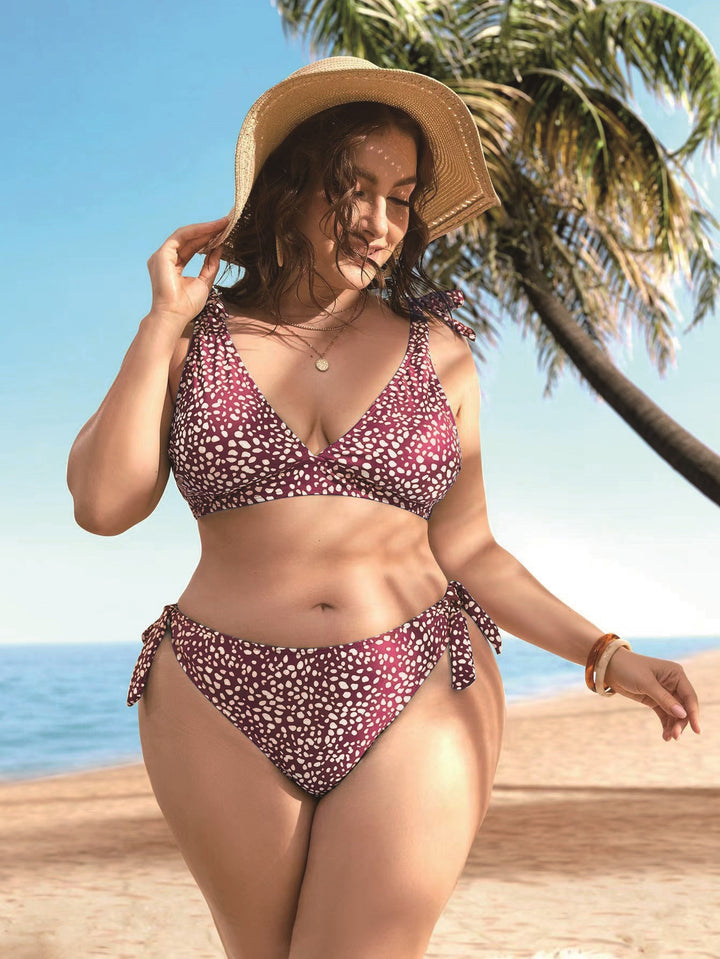 Damen Triangel-Bikini-Set mit verspieltem Knotendesign Drune