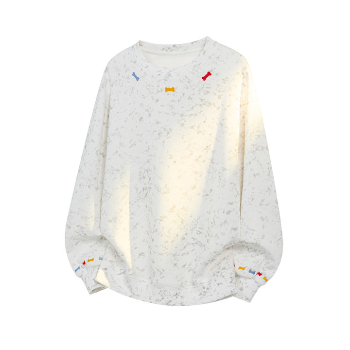 Herren Lässiger Sweatshirt mit bunten Akzenten Drune