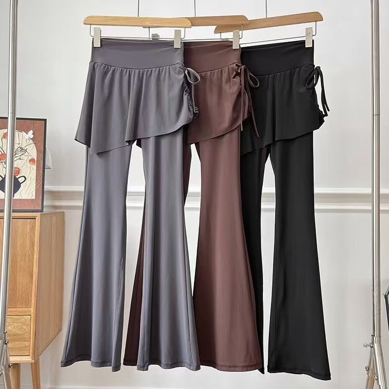 Damen Flared Pants mit asymmetrischem Schnitt und hohem Bund Drune