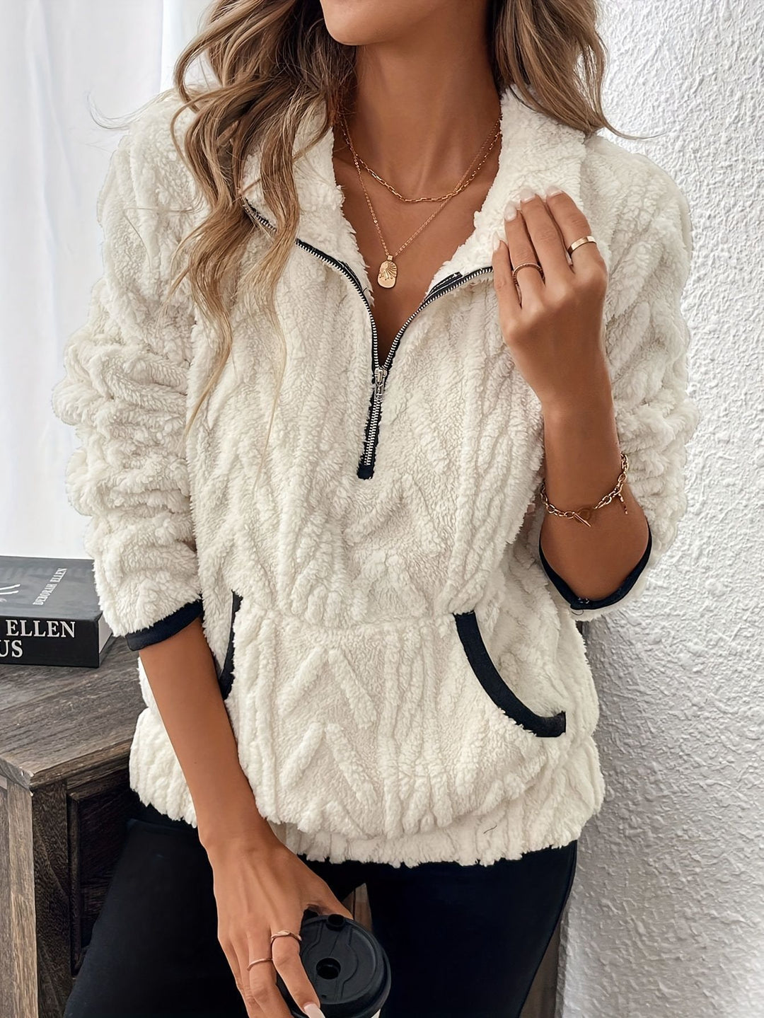 Damen Weiche Fleece Damenjacke Drune