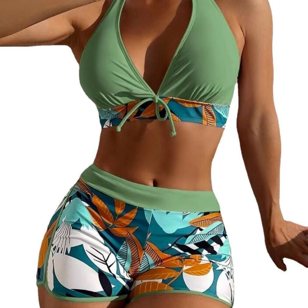 Damen Hochwertiges Bikini-Set mit modischem Tanga und verstellbaren Trägern Drune