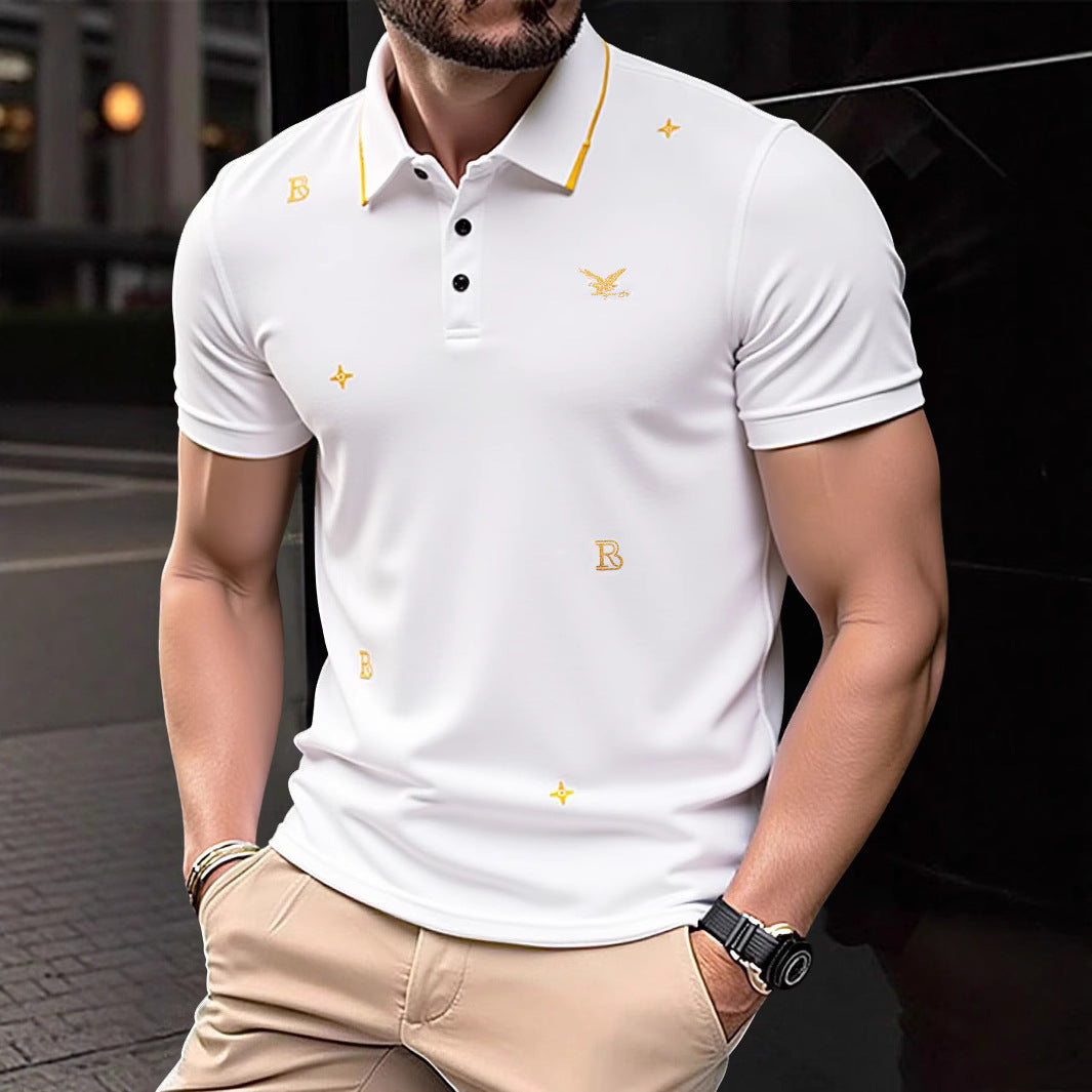 Herren Besticktes Casual Polohemd Drune
