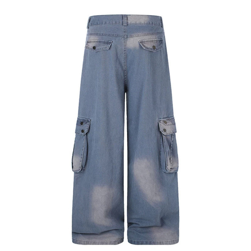 Damen Weite Cargo-Denim-Culotte mit Utility-Taschen Drune