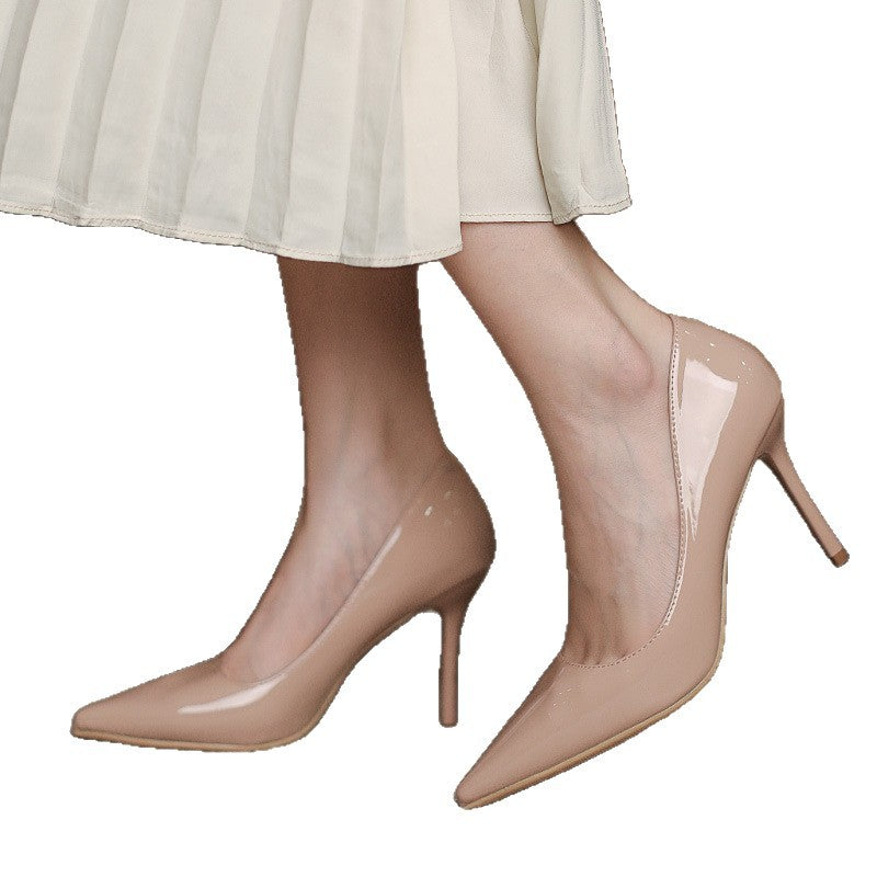 Damen Elegante Lackpumps mit spitz zulaufendem Stiletto-Absatz und gepolsterter Innensohle Drune