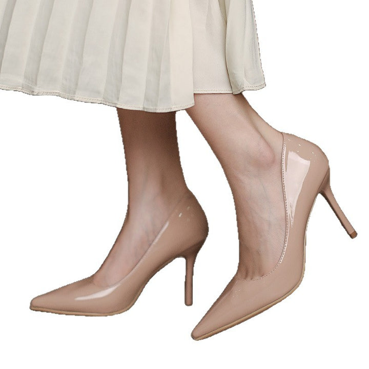 Damen Elegante Lackpumps mit spitz zulaufendem Stiletto-Absatz und gepolsterter Innensohle Drune