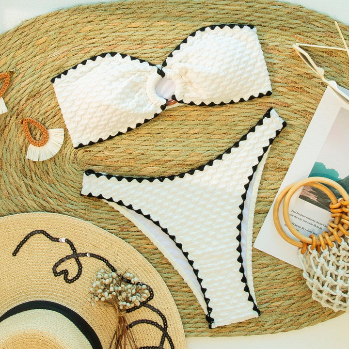 Damen Bandeau-Bikini mit einzigartigem Strukturdesign Drune