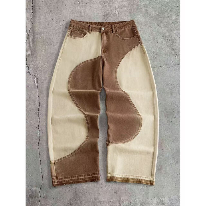 Herren Weit geschnittene Designer-Jeans Drune