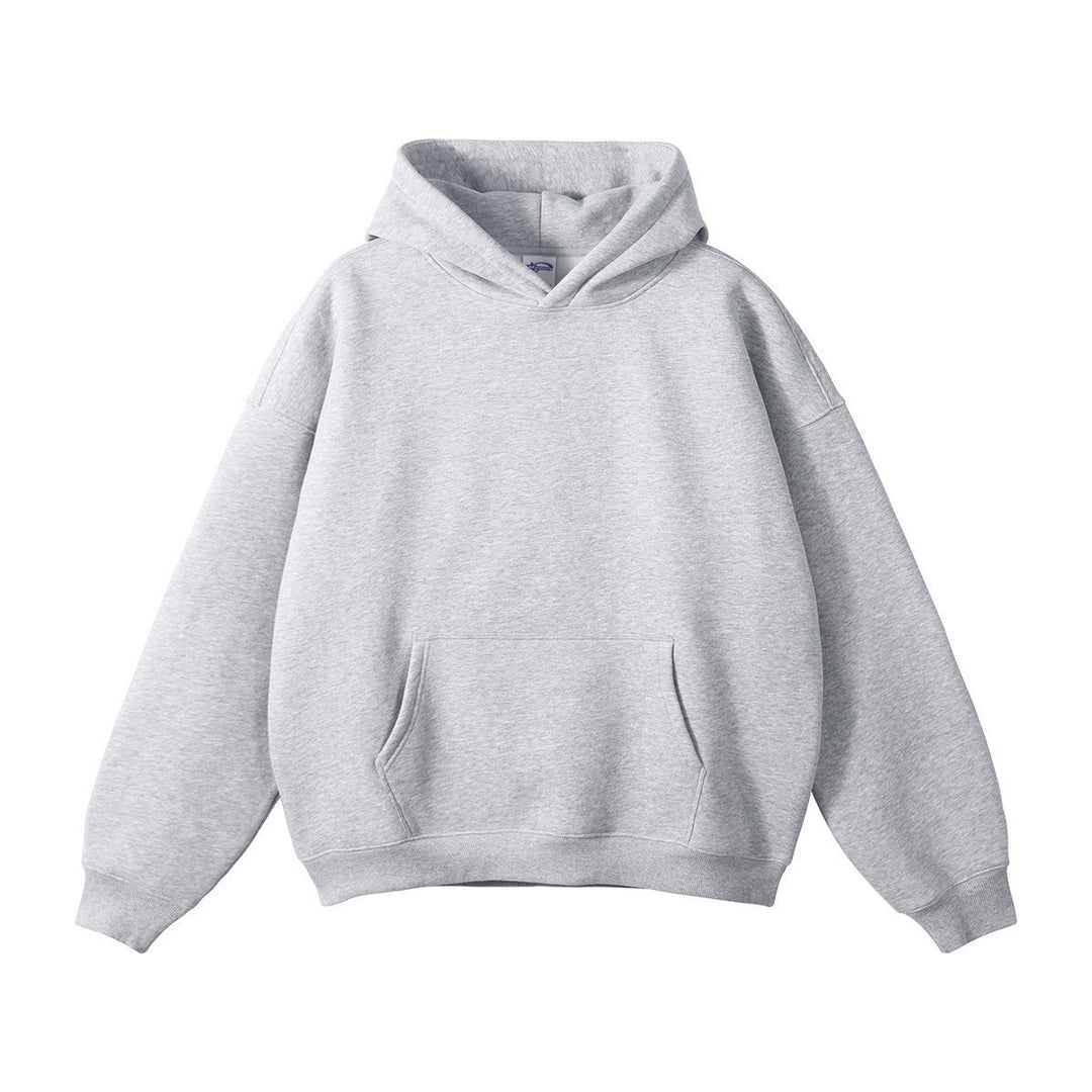 Unisex nan oversized Kapuzenpullover mit Kängurutasche und gerippten Bündchen Drune