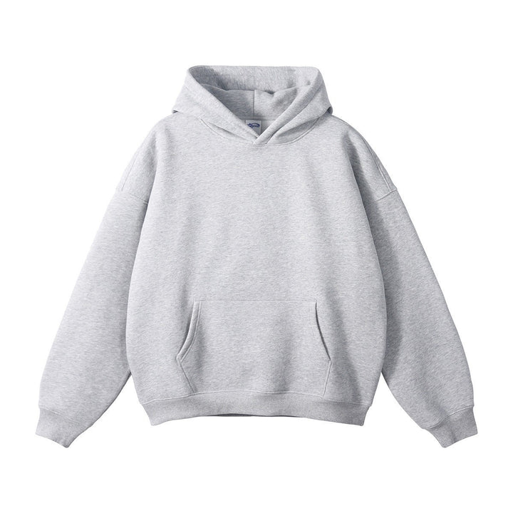 Unisex weit geschnittener Kapuzenpullover aus Bio-Baumwolle mit Kängurutasche Drune