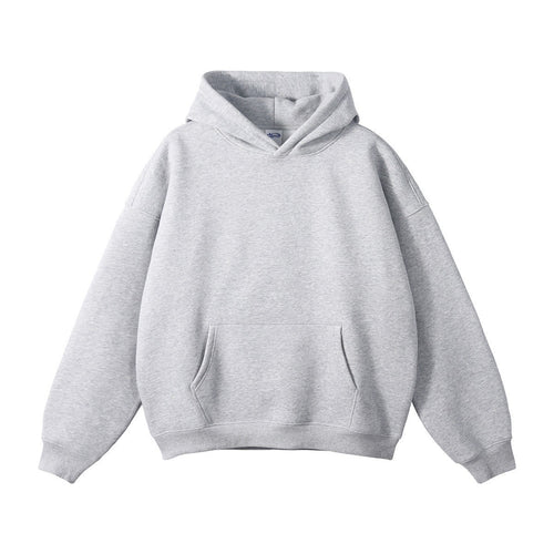 Unisex weit geschnittener Kapuzenpullover aus Bio-Baumwolle mit Kängurutasche Drune