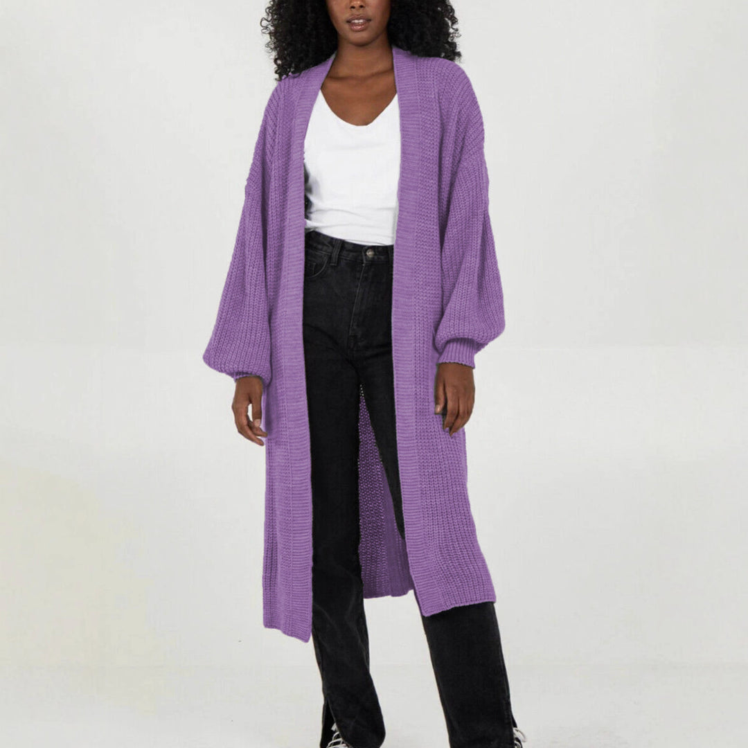 Damen Großer Strickcardigan mit luftiger Silhouette und voluminösen Ärmeln Drune