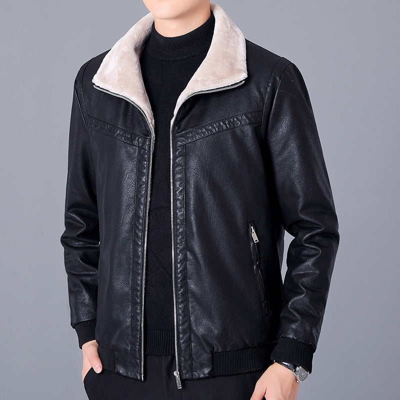 Herren Kunstlederjacke mit Teddyfutter Drune 1787738674