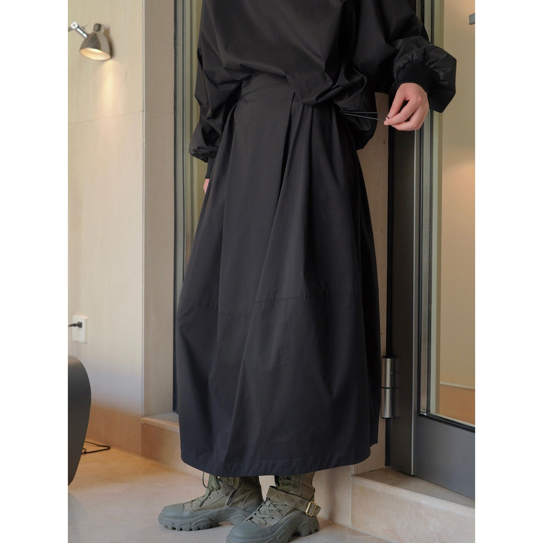 Damen Langer Oversize-Regenschutzmantel mit verdeckter Druckknopfleiste und Eingrifftaschen Drune