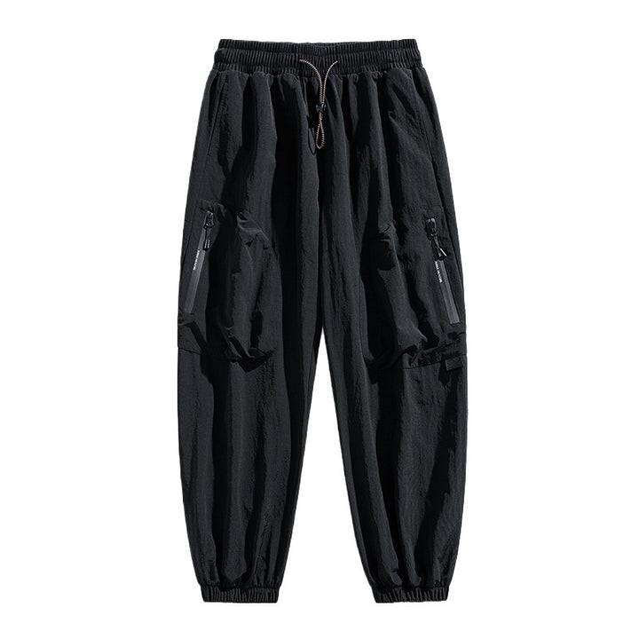 Herren Baggy-Tech-Cargo-Hose mit Ripstop‑Nylon, Knieabnähern & elastischem Bündchen Drune