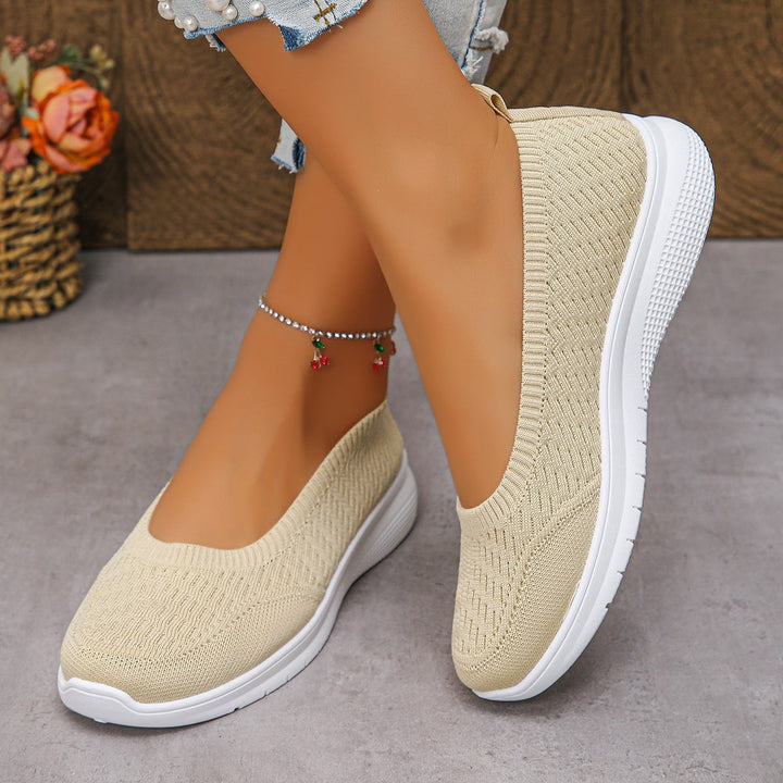 Damen Slip-On Freizeitschuhe mit atmungsaktivem Obermaterial Drune