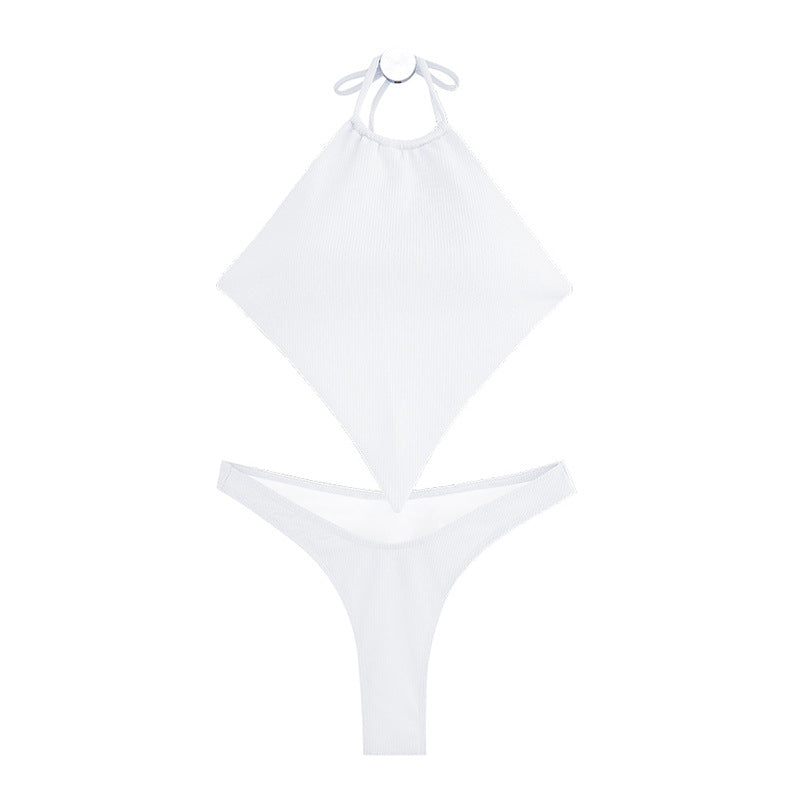 Damen Bikini-Set mit raffiniertem Wickeloberteil und hoch tailliertem Höschen Drune