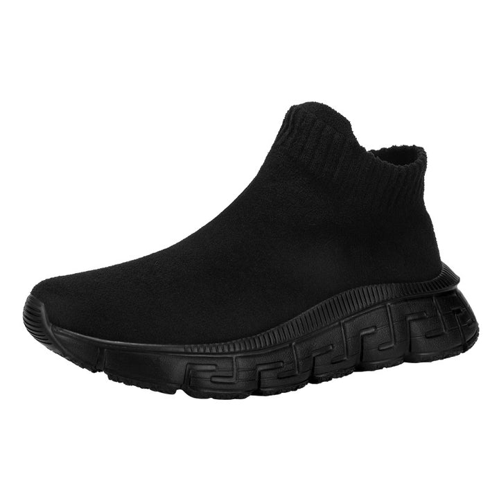 Damen nan kuscheliger Sock-Sneaker aus Teddy-Samt mit elastischem Schaft und stoßdämpfender Profilsohle Drune