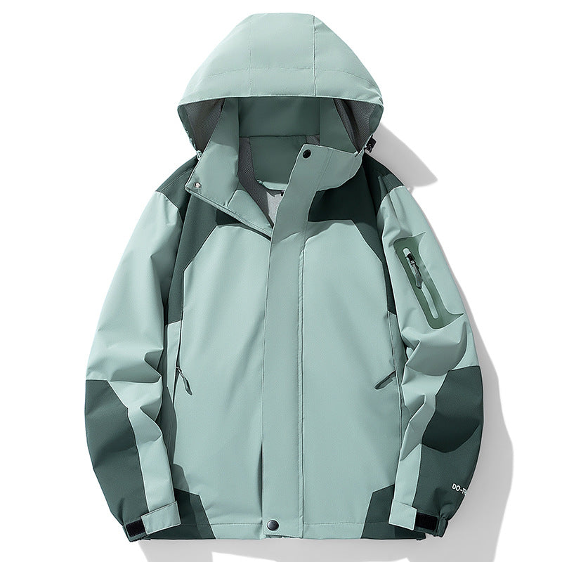 Herren Technische Outdoorjacke mit verstellbarem Kapuzenkragen Drune