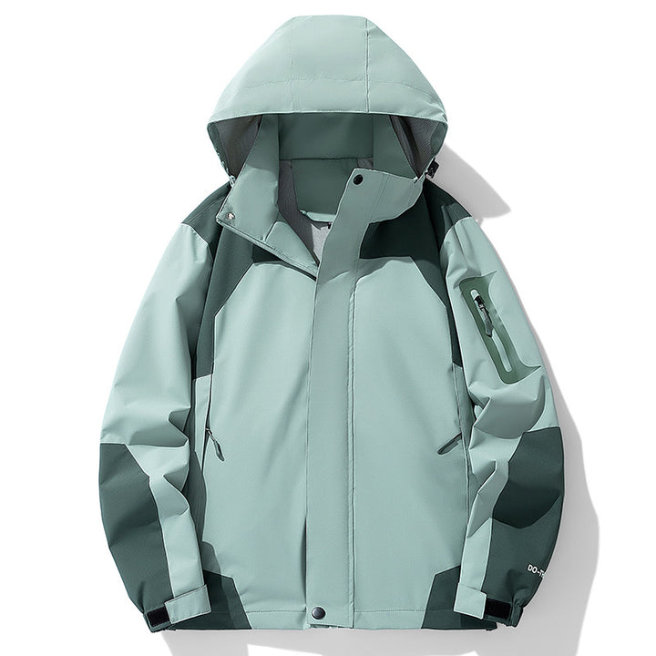 Herren Technische Outdoorjacke mit verstellbarem Kapuzenkragen Drune