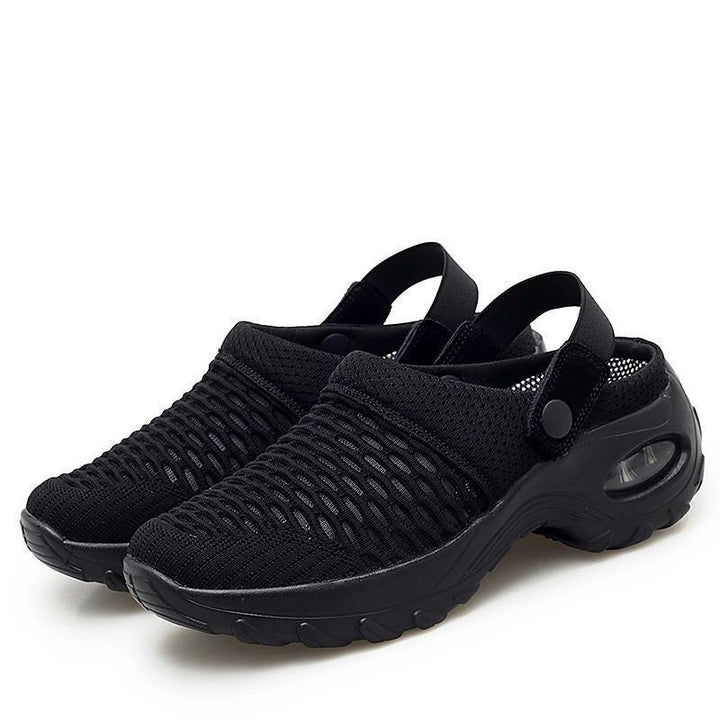 Damen Atmungsaktiver Mesh-Sportclog mit verstellbarem Fersenriemen und Luftdämpfung Drune