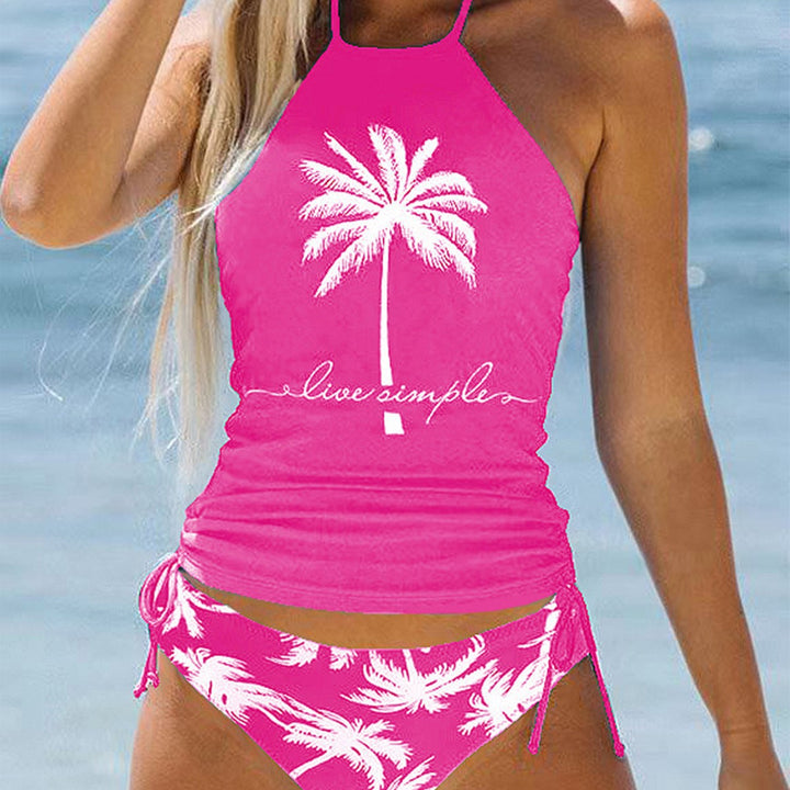 Damen trendiger Bikiniset mit Palmen-Motiv Drune