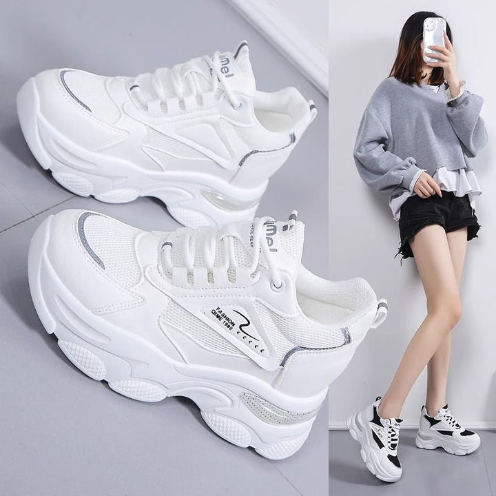 Damen Sportliche Chunky Sneakers mit atmungsaktiver Mesh-Oberfläche und gepolsterter Sohle Drune