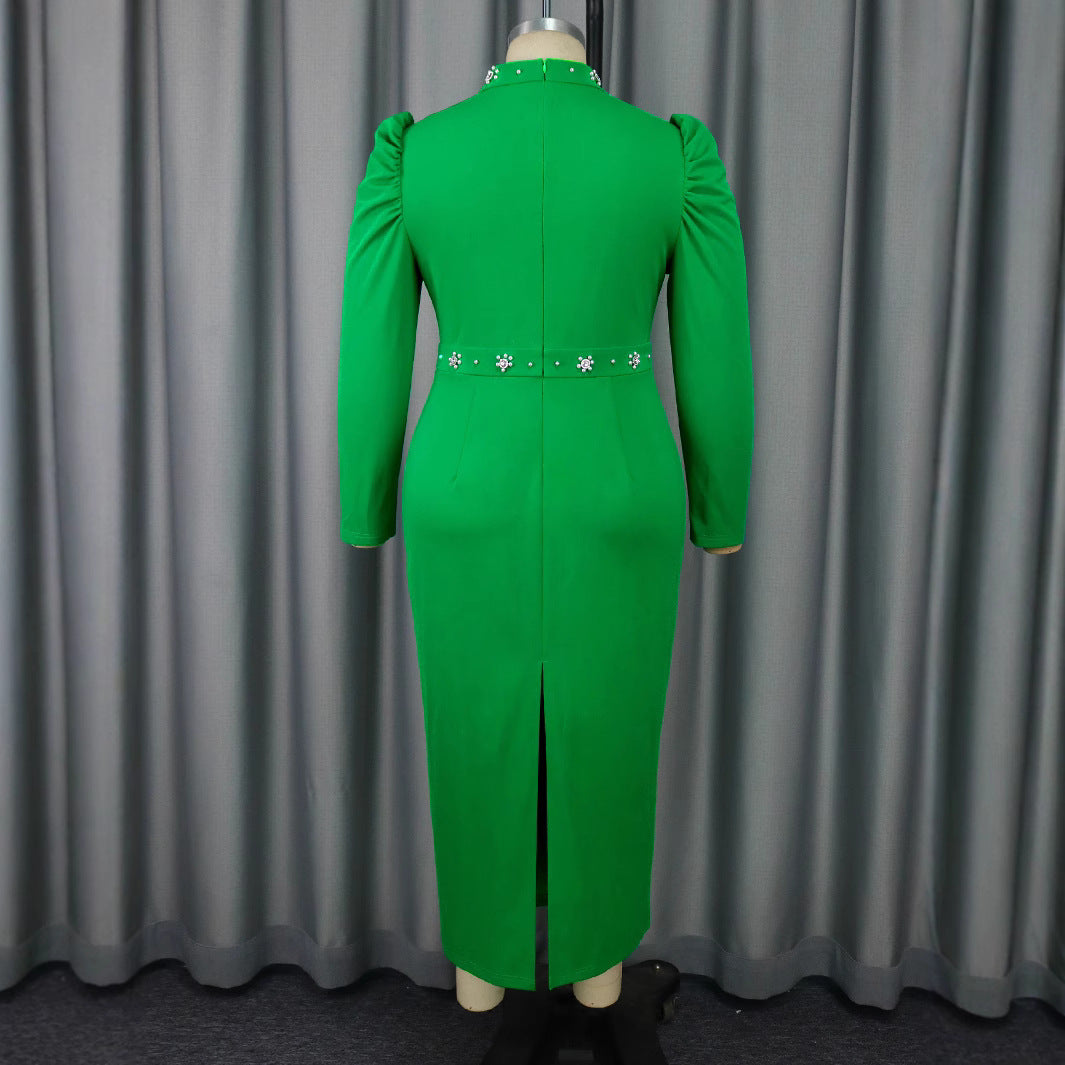 Damen Elegantes Kleid mit asymmetrischen Cut-Outs und blumigen Akzenten Drune