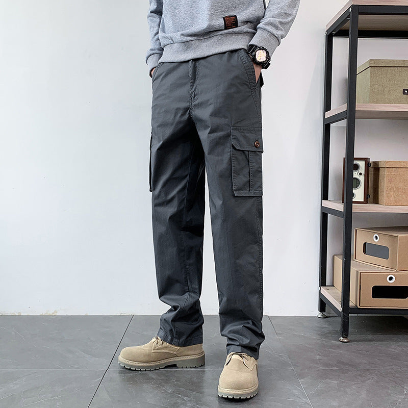 Herren Straight-Fit Cargohose mit Mehrfachtaschen und legerer Passform Drune